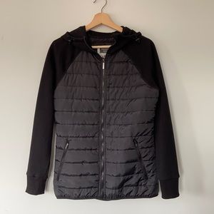 Black Hooded Track Jacket